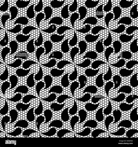 Seamless black lace pattern on white background Stock Vector Image & Art - Alamy