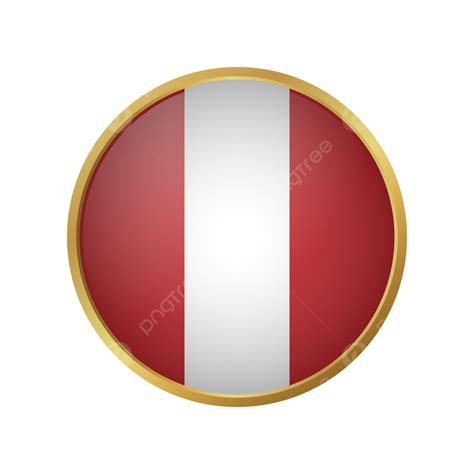 Peru Flag Clipart PNG Images, Peru Flag Vector With Circle Golden Frame ...