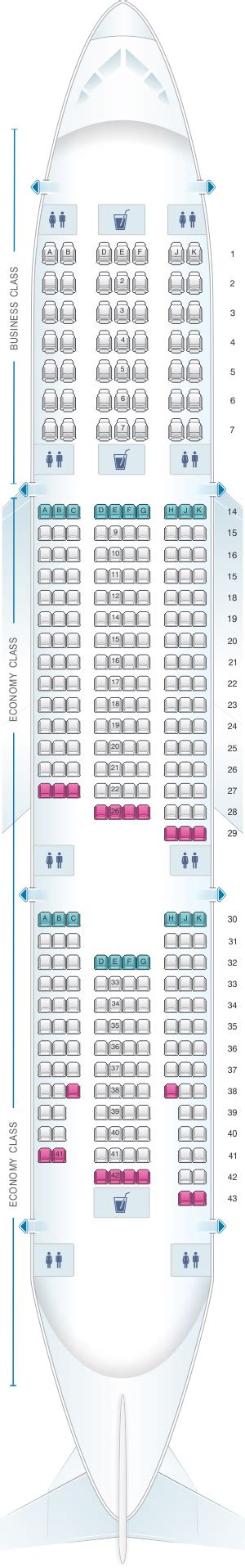 Seat Map Emirates Boeing B777 200LR v2 | SeatMaestro