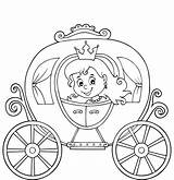 Cinderella Carriage Coloring Page sketch template