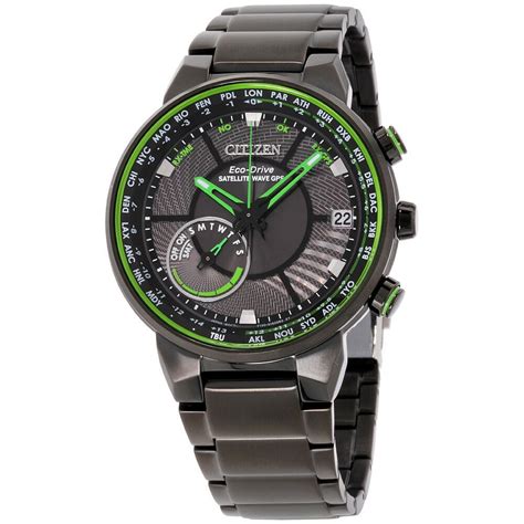 CITIZEN - Citizen Men's Satellite Wave GPS Black Dial Stainless Steel ...