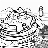 12 Coloring Pages Of Pancakes  Free For Kids ColorFunart sketch template