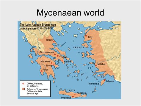 Map Of Mycenaean Greek