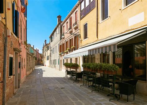 Venice, Italy - August 14, 2017: the Cozy Cafes of Venice. Editorial ...