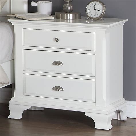 Laveno 3 Drawer Nightstand | White wood bedroom furniture, Three drawer ...