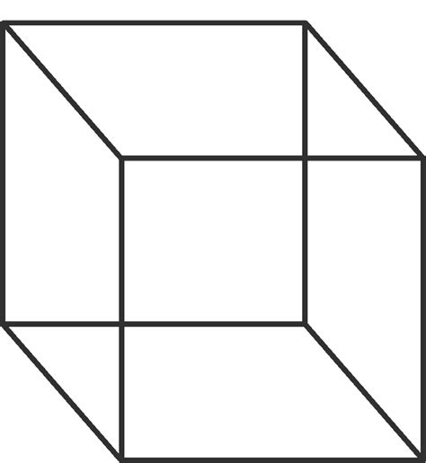 the Necker cube, a bistable visual illusion. (First published in 1832 ...