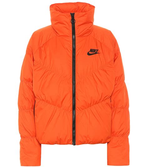 Nike Down Jacket in Orange - Lyst