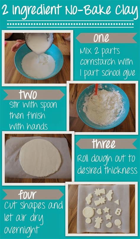 Summer Series--2 Ingredient No Bake Clay Bake Clay Recipe, Diy Recipe ...