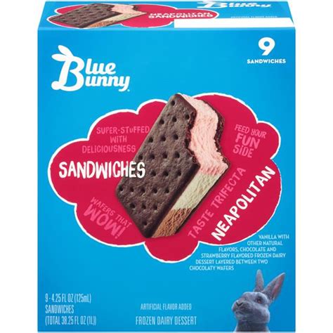 Blue Bunny Neapolitan Ice Cream Sandwiches 9-4.25 Fl .Oz. | Hy-Vee Aisles Online Grocery Shopping