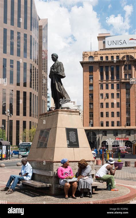 Gandhi Statue, Gandhi Square, Johannesburg, City of Johannesburg Stock ...