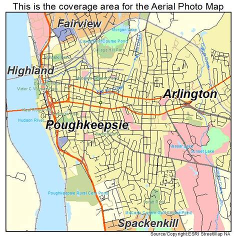 Aerial Photography Map of Poughkeepsie, NY New York