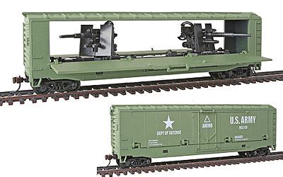 US Army Tank Buster Hidden Gun Q - Box Car HO Scale Model Train Freight ...