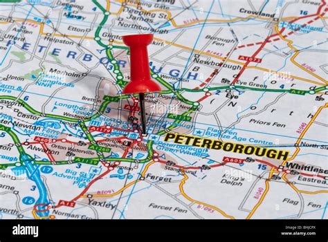 Peterborough road map hi-res stock photography and images - Alamy