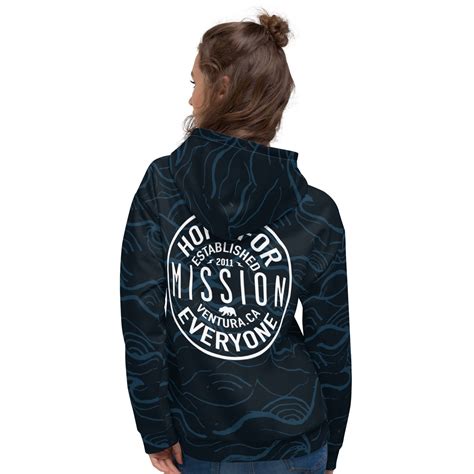 Mission: HFE Badge and Waves - Unisex Hoodie — Mission Church