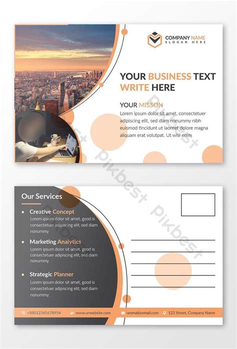 Corporate postcard design template. | AI Free Download - Pikbest