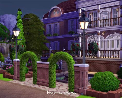 The Brick Mansion | Sims 4 Houses