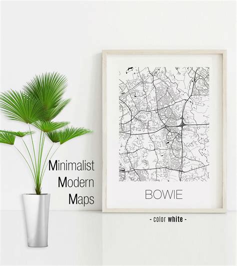 Bowie Maryland Bowie MD Map Bowie Map Bowie Print Bowie - Etsy