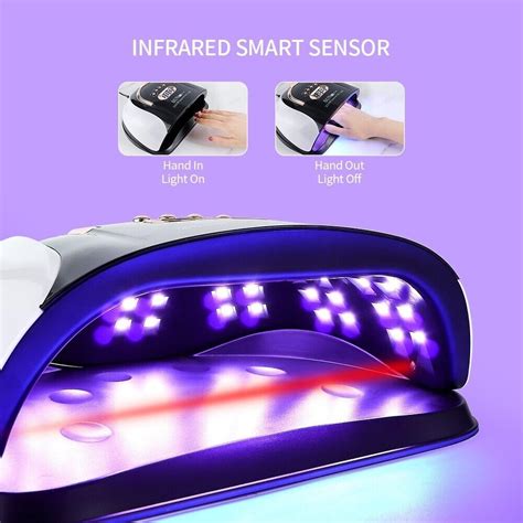 256W UV LED Nail Lamp Light Professional Nail Polish Dryer Art Gel Curing Device | eBay