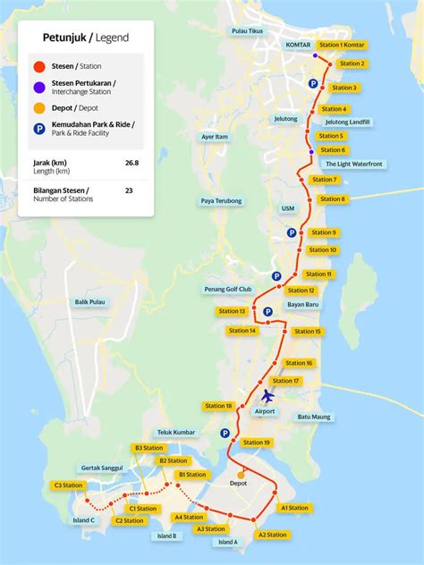 Penang LRT With 27 Stations Is Expected To Be Completed In 5 Years