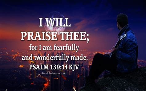 Psalm 139:14 KJV Inspirational Bible Verse Images | Bible Quotes