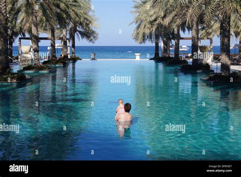 Main pool at the Al Bustan Palace, Oman Stock Photo - Alamy