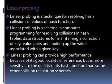 linear probing