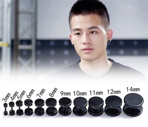 Aliexpress.com : Buy 10pcs Black Stainless Steel Fake Cheater Ear Plugs ...