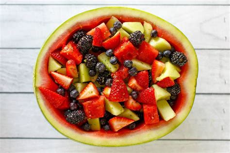 Liquored Up Watermelon Fruit Bowl - Recipe Girl