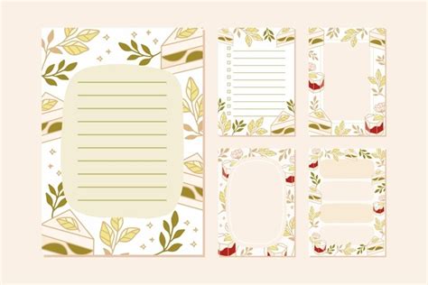 Cute Memo Pad, Daily Planner, Notepad Printable Template Set