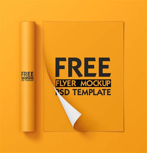 Free Flyer Mockup PSD Template | Flyer mockup psd, Poster mockup free ...