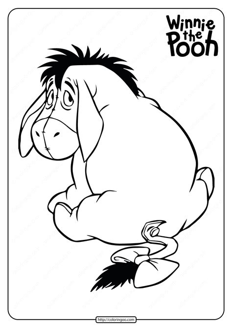 Printable Winnie the Pooh Eeyore Coloring Pages