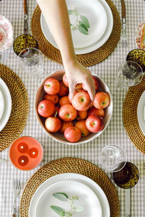 Fall Tablescape with Apple Centerpiece - Color By K