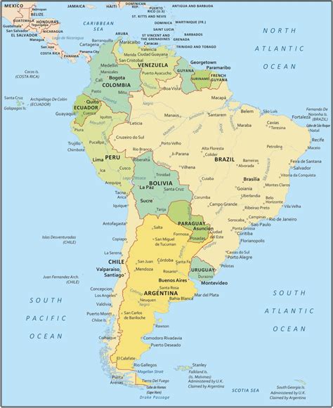 Countries In Latin America Map - Robin Christin