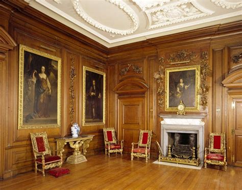 Belton House interior - wainscoting with carvings. Lincolnshire, England, UK Belton House ...