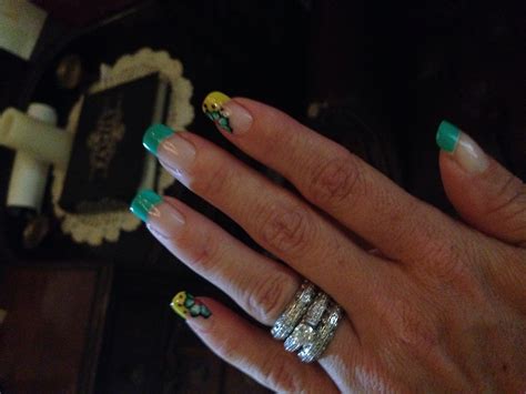 Teal yellow nails | Yellow nails, Nails, Teal yellow