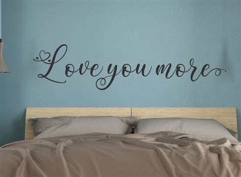 Love You More Love Wall Decal Love Wall Art Love Wall - Etsy