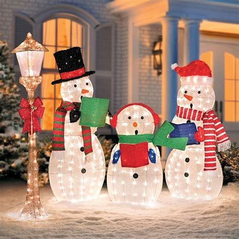 20+ Snowman Family Outdoor Decorations - MAGZHOUSE