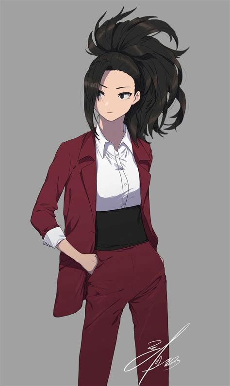 Aesthetic Momo Yaoyorozu Casual Outfit Fanart - Anime WP List