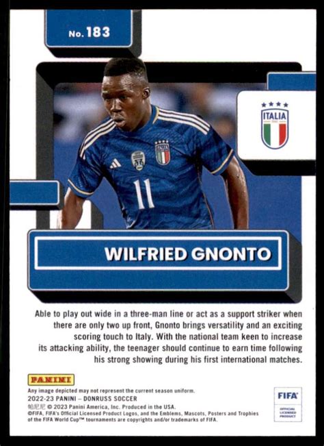 2022-23 Donruss FIFA #183 Wilfried Gnonto Italy Rookie | eBay