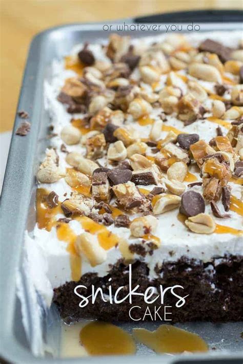 Homemade Snickers Cake Recipe - Or Whatever You Do