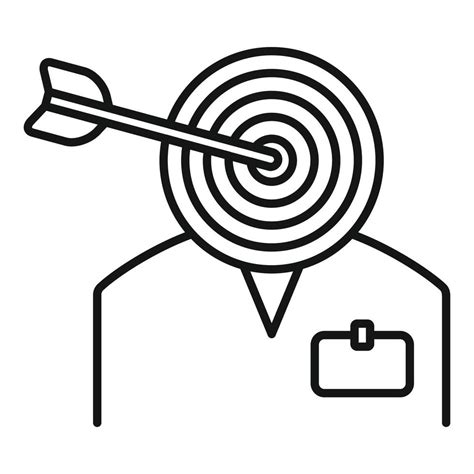 List man target icon, outline style 14528278 Vector Art at Vecteezy