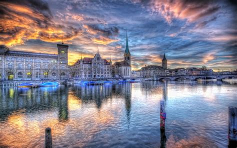 Image Zurich Switzerland HDR Cities 1920x1200