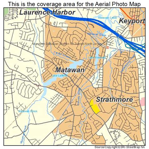 Aerial Photography Map of Matawan, NJ New Jersey