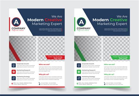 Corporate Business Flyer Template With Color Combination, Brochure ...