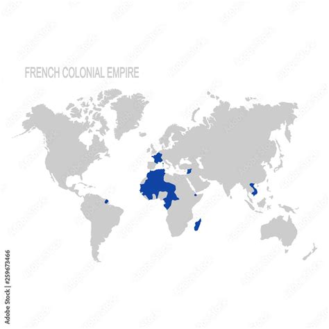 vector map of the French colonial empire Stock Vector | Adobe Stock