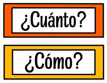 Spanish Question Words Poster Set by Spanish Simplified | TpT