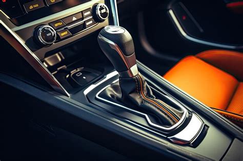 Premium AI Image | Close up of an automatic gear shift in a modern car