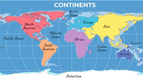 7 Continents Name List in Order with Countries, Oceans, & Size