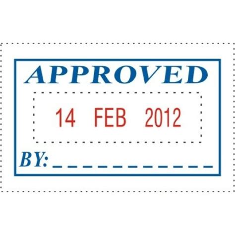 Approved/Date Stamp - Deskmate - Self Inking - Blue/Red | Skout Office ...