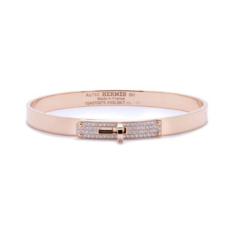 Hermes Rose Gold & Diamond Kelly Bracelet, Small Model– Oliver Jewellery